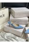 Jimmy Choo Bing 65 De Piele De Căprioară Catâri Cristal Curea Albastru