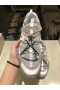 Jimmy Choo Diamond Trail Multicolore Din Piele De Plasă Albastru Gri Caise