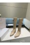 Jimmy Choo Genunchi Boot 45mm Buzunar Decor Med Toc Bej