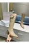 Jimmy Choo Genunchi Boot 45mm Buzunar Decor Med Toc Bej