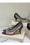 Jimmy Choo Iubesc 85 Sclipici Material Pompe Tul Acoperire Negru