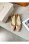 Jimmy Choo Dragoste Plat din Piele de Brevet JC Emblema Nud