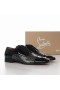 Christian Louboutin-L Ajute Pe Greg Oxfords Crocodil Relief Din Piele De Brevet Negru Gri
