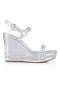 Christian Louboutin Pyrastrass 110mm Espadrile Irizate Piele Nappa Și Strass Argint