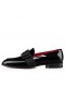 Christian Louboutin Styleeto Mocasini Veau Velours Și Catifea Neagră CL Pantofi