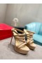 Christian Louboutin Femei Glezna Curea Sandale 150mm Piele Nappa Nud CL Pantofi