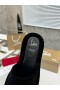 Christian Louboutin Femei Papuci Sandale Veau Velur Negru