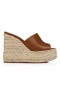 Christian Louboutin Ariella Zeppa 130 Mm Espadrile Din Piele De Vițel Cuoio Pantofi Christian Louboutin