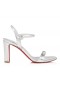 Christian Louboutin Atmospheria 85 Mm Sandale Specchio Din Piele De Argint