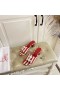 Christian Louboutin CL Catâri 50mm Malha Imprimate Tesatura Roșu CL Pantofi