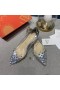 Christian Louboutin Collaclou Spike Clar Plat Impodobita Pvc si Metalic, din Piele de Argint