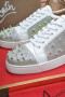 Christian Louboutin Louis Junior PI Versiune Strass Adidași Alb CL Pantofi