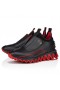 Christian Louboutin Sharkyloub Sp Piroane Adidași Din Piele De Vitel De Neopren Și Piroane Negre