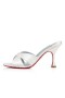 Christian Louboutin Catâri Nicol Este Înapoi 85 mm Alb/căptușeală de Satin Albastru