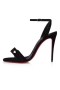 Christian Louboutin Sandale de 100 mm, Negru/lin Negru piele de Căprioară piele de Vițel