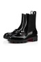 Christian Louboutin Spikita Prada Montezu Lug Plat Black Calf Pantofi