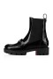 Christian Louboutin Spikita Prada Montezu Lug Plat Black Calf Pantofi