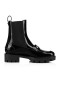 Christian Louboutin Spikita Prada Montezu Lug Plat Black Calf Pantofi