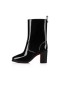 Christian Louboutin Tall Boot Loubirain 70 mm PVC Negru