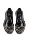 Christian Louboutin Dt Pistols Oxfords Abrasivato Calf Leather And Spikes Black