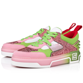 Christian Louboutin Astroloubi Strass Adidasi Femei Veau Velours Strass Roz Verde