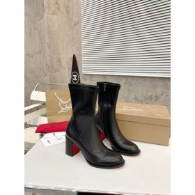 Christian Louboutin Stretchadoxa 70 Mm Cizme Joase Întinse Din Piele De Vițel De Negru