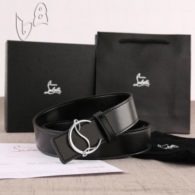 Christian Louboutin Centura Havane/bk/antic Negru din Piele