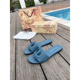 Dior D-Club Slide Bleumarin Din Piele De Vițel