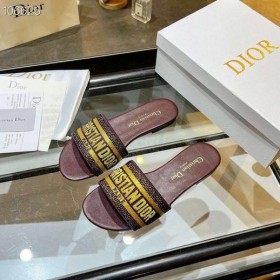 Dior Dway Slide Visiniu Bumbac Brodat