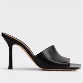 Bottega Veneta Întinde Catâri 90mm Negru piele de Miel Bottega Veneta Pantofi