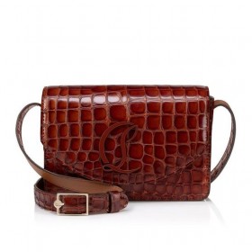 Christian Louboutin Loubi54 Crossbody Geanta Crossbody Faux Din Piele De Vițel Acajou