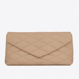 Saint Laurent Sade Puffer De Ambreiaj Plic Bej Piele De Miel Saint Laurent Saci
