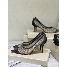 Jimmy Choo Iubesc 85 Sclipici Material Pompe Tul Acoperire Negru