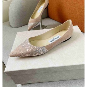 Jimmy Choo Dragoste Plat Piele De Căprioară De Culoare Roz
