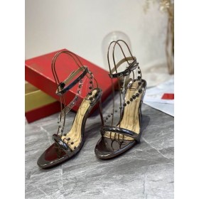 Christian Louboutin Corinetta Sandale 100mm Brevet Specchio PVC Gunmetal