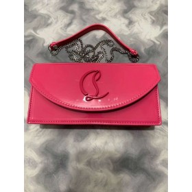 Christian Louboutin Loubi54 De Ambreiaj Din Piele De Brevet De Trandafir Roz
