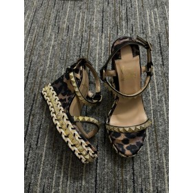 Christian Louboutin Pira Ryad 110 mm Pene Nappa de Mătase Leopard