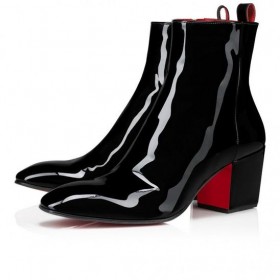 Christian Louboutin Rosalio St 70 Mm Brevet Cizme Din Piele De Vițel Negru Pantofi Christian Louboutin