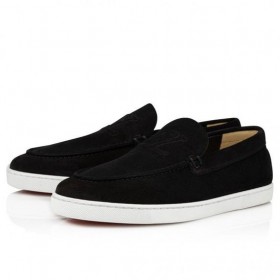 Christian Louboutin Varsiboat Barca Pantofi Negri Din Piele Pantofi Christian Louboutin