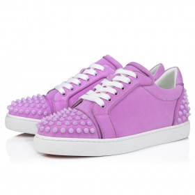 Christian Louboutin Vieira 2 Adidasi De Piele De Căprioară Bujor Pantofi Christian Louboutin