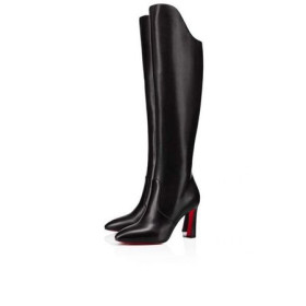 Christian Louboutin Tall Boot Shanel Botta 85 mm Negru de Vițel
