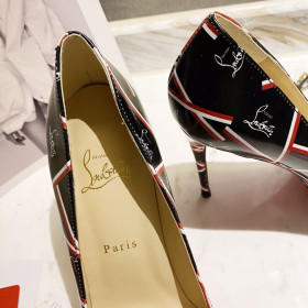 Christian Louboutin Kate Pumps 100mm Ribbon Print Leather Multi