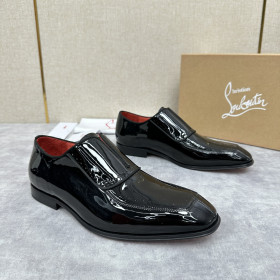 Christian Louboutin Lafitte On Oxford Patent Leather Black Red