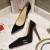 Christian Louboutin Pigalle Platon Pompe de 100mm Piele LÄcuitÄ Negru