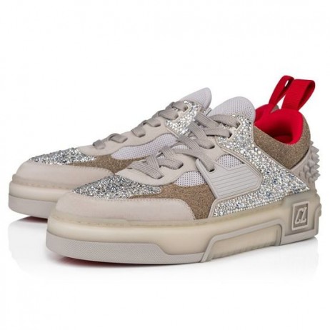 Christian Louboutin Astroloubi Kamienkami Tenisky Semiš Kožené ComèTe Kamienkami Hus