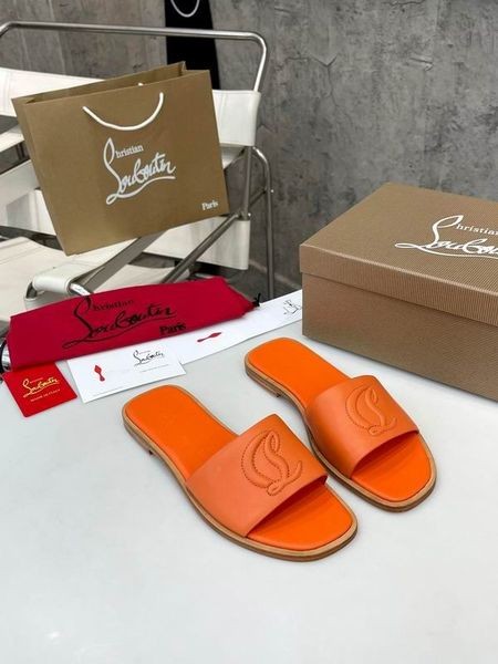 Christian Louboutin CL Mule Teľa Kožené Orange Christian Louboutin Topánky