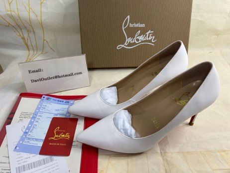 Christian Louboutin Kate Čerpadlá 85mm Nappa Koža Biela
