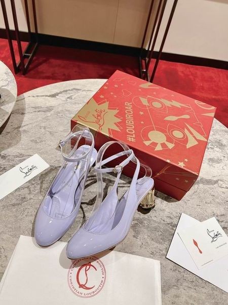 Christian Louboutin Lipsita Jane lakovanej Kože Mary Jane Čerpadlá 55 Fialová CL Topánky Obchod
