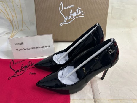 Christian Louboutin Športový Kate 100 Mm Čerpadlá Vog Lakovaná Koža Čierna