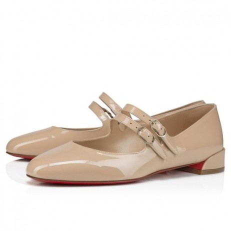 Christian Louboutin Sweet Jane Balerínky Lakovanej Kože Nahé 1